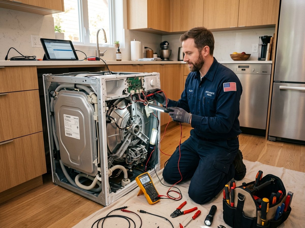 Realistic in-home appliance diagnostic and repair by ARSF technician